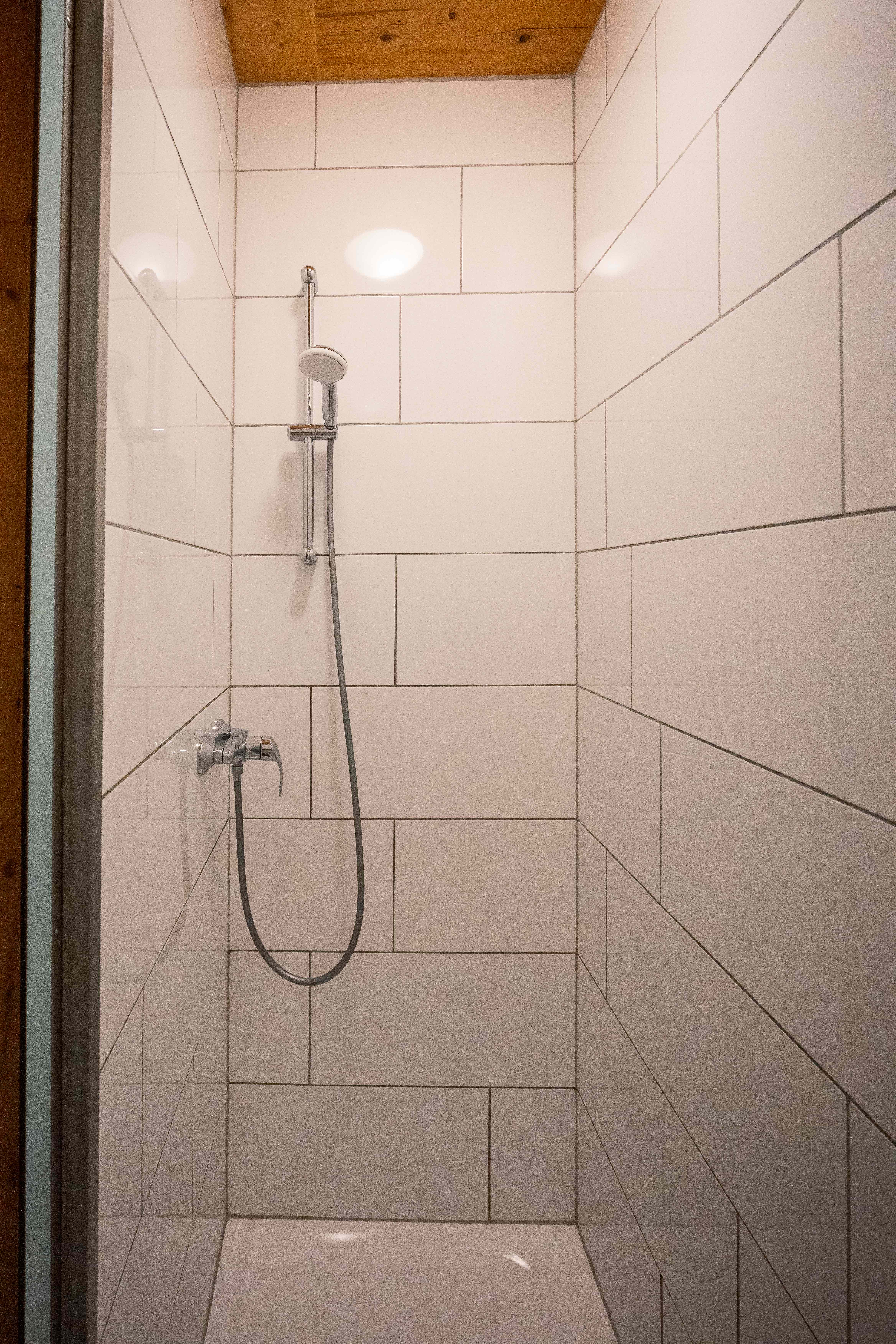 Clean shower facilities